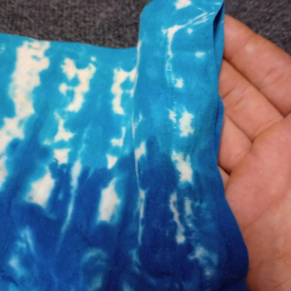 Vintage Tekno Grafix Shirt‎ Adult XL Blue Tie Dye 90s Y2K Single Stitch